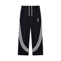 Mens Curved Stripe Straight Sweatpants
