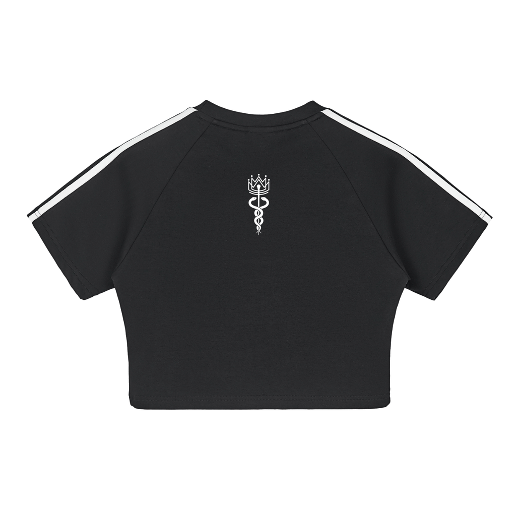 women Taped Cooling Performance Crop Top