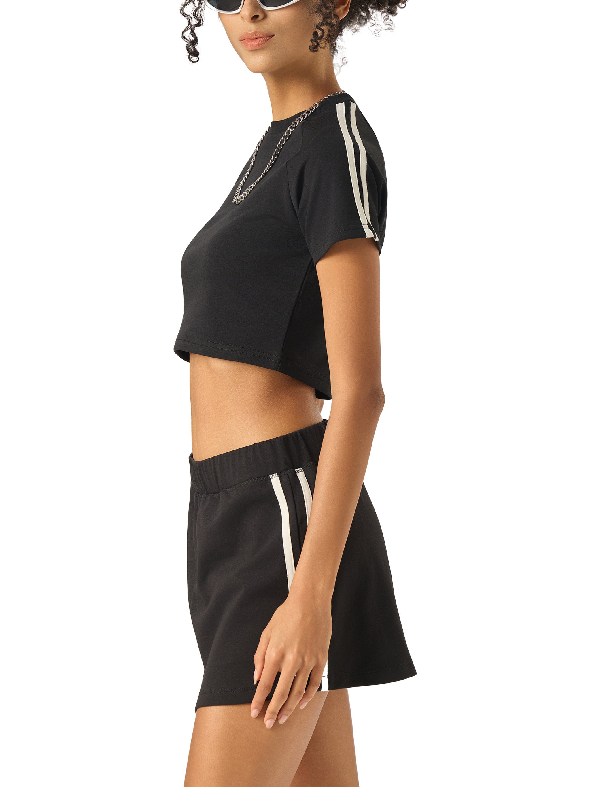 women Taped Cooling Performance Crop Top