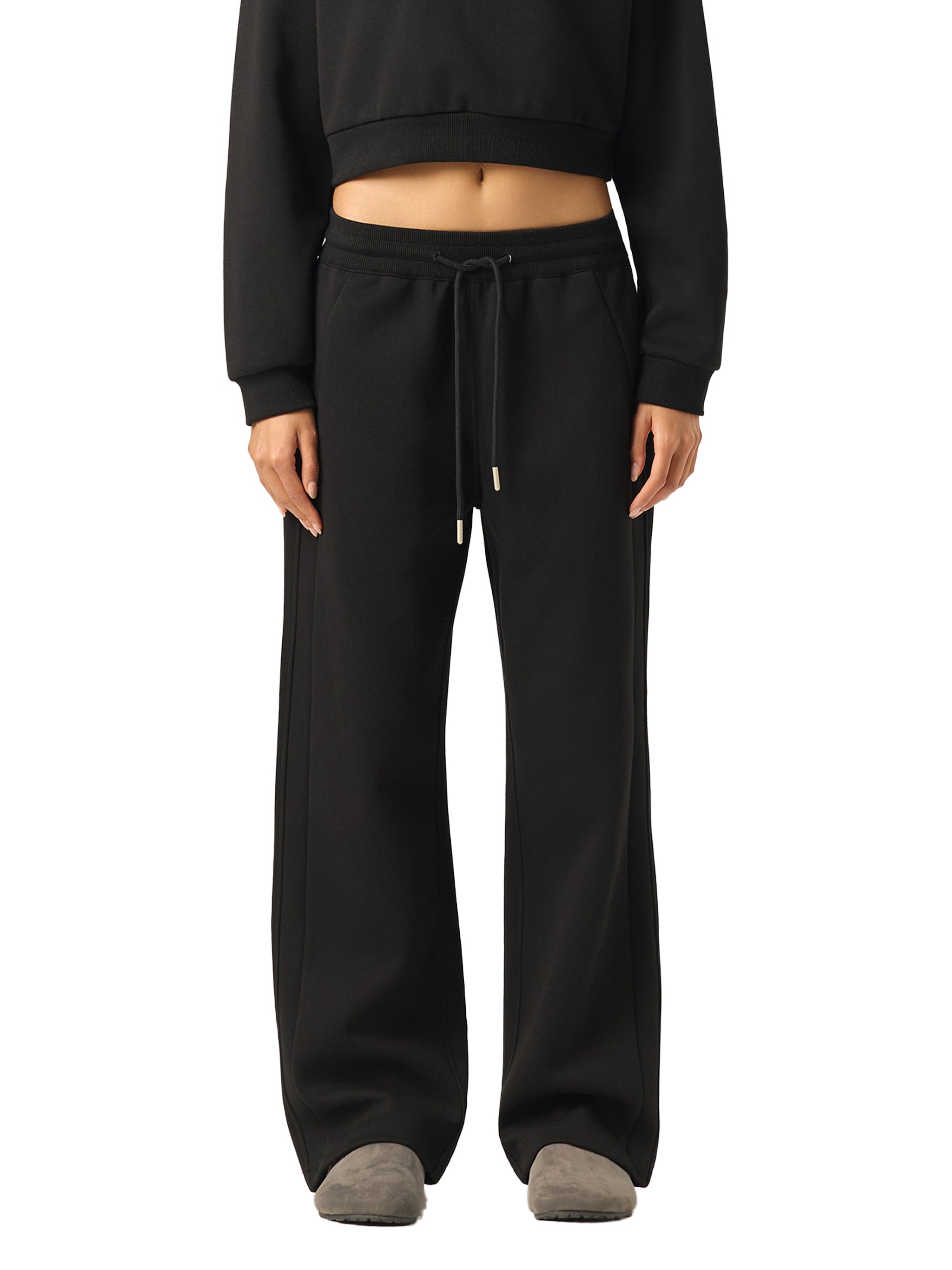 women Essential Drawstring Straight-Leg Sweatpants