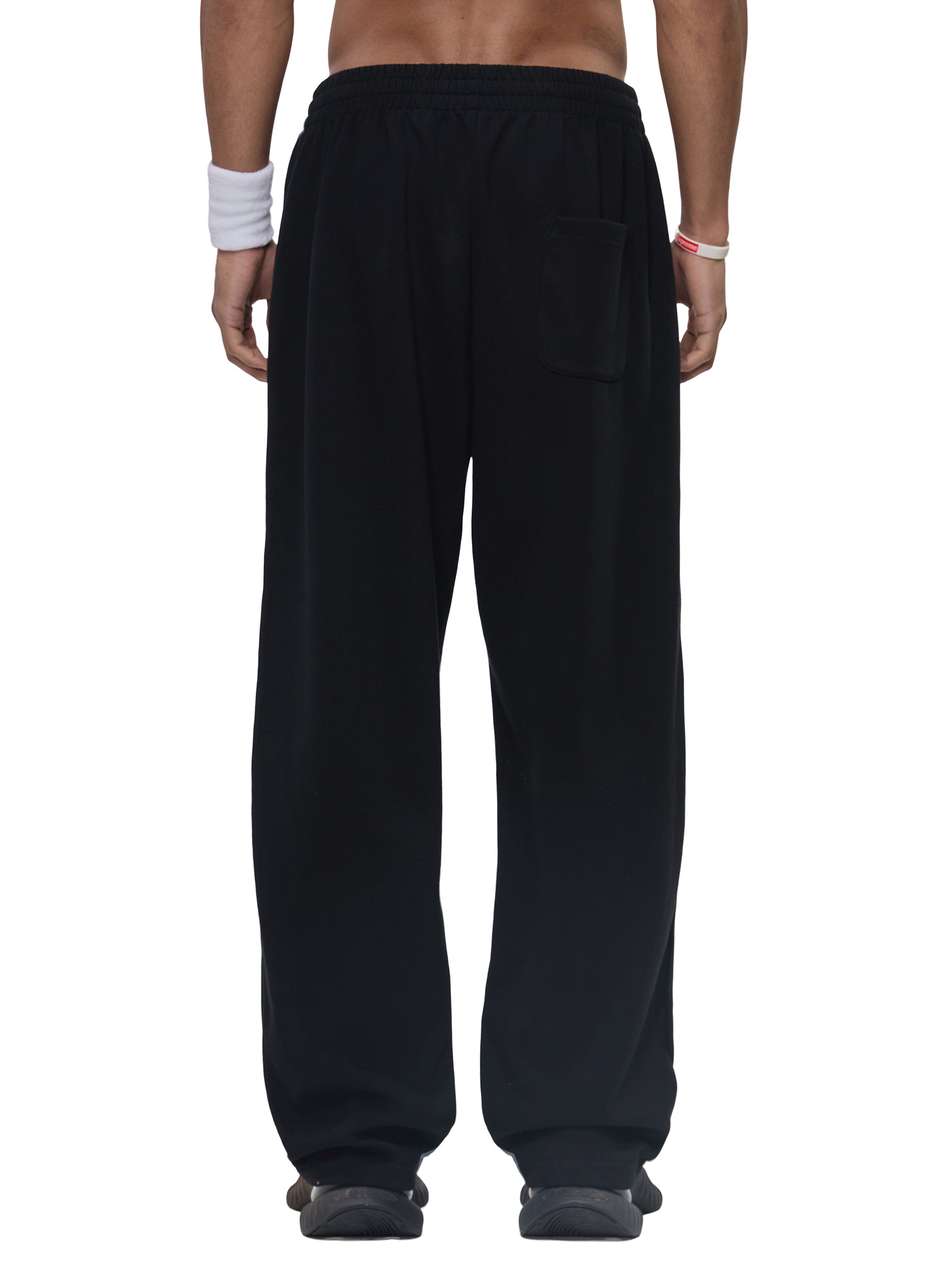 Mens Curved Stripe Straight Sweatpants