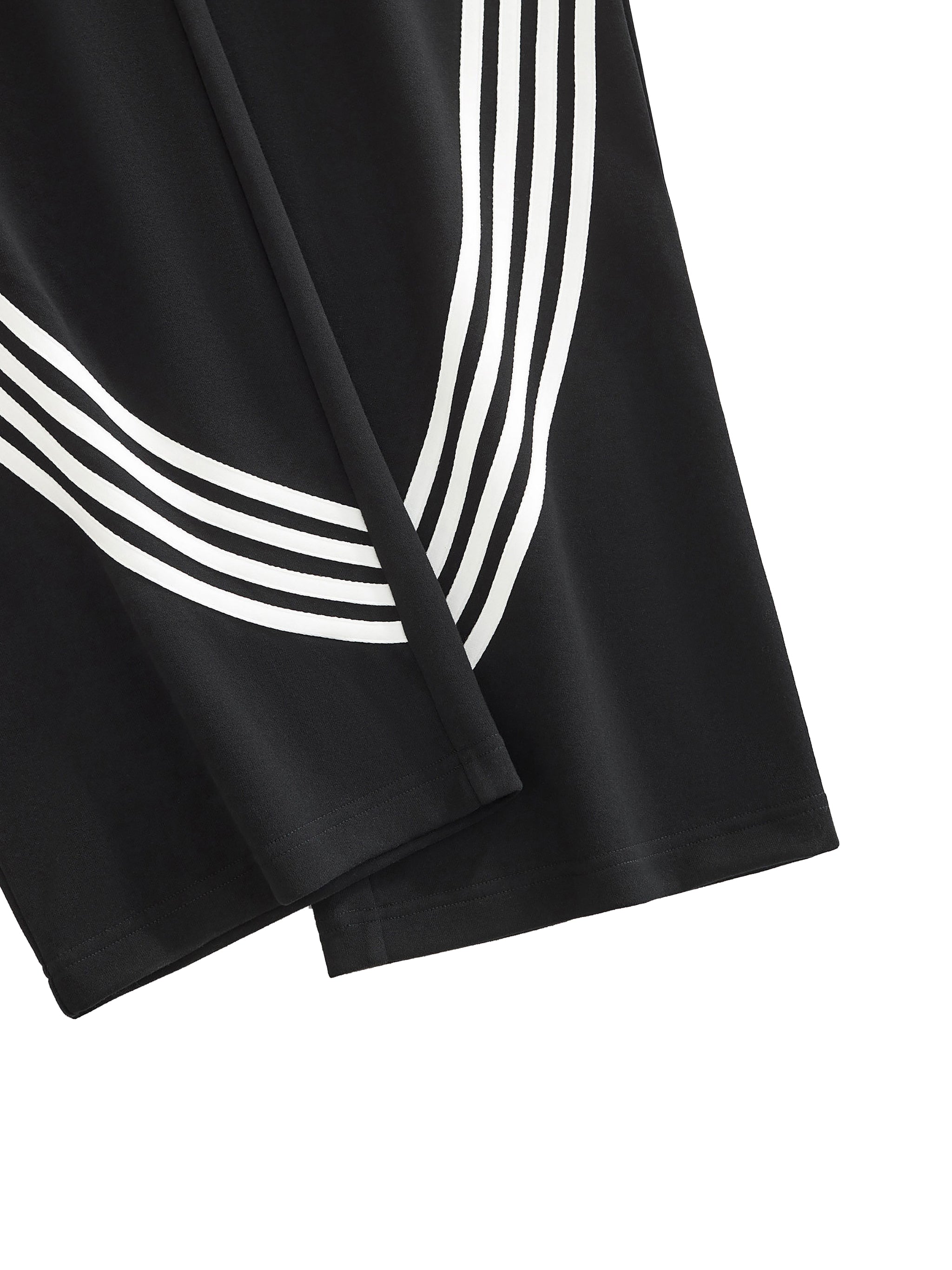 Mens Curved Stripe Straight Sweatpants